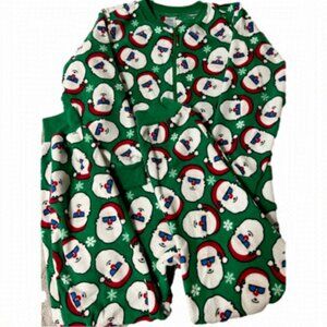 Childrens Place santa christmas footless onsie size 7/8